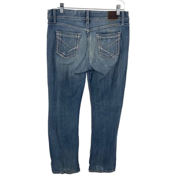 BKE Denim Harper Women's Skinny Jeans Ripped Mid Rise Stretch Denim Size 31 long - Picture 5 of 12